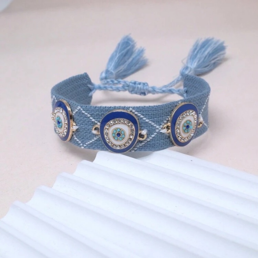 New trending bohemian Fashion Evil Eye
Handmade Woven Lucky Bracelet,